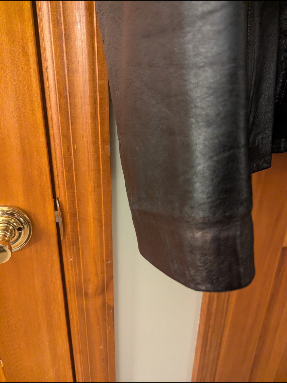 GUC Classic Black Leather Blazer Jacket - Sophisticated Tailored Style XL - Picture 5 of 6